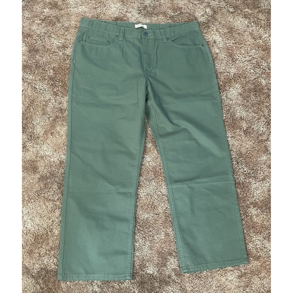 Blue Mountain Canvas Utility Pant Relaxed Fit Men's 40x30 Green 5-Pocket New